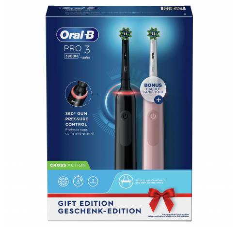 Oral-B Pro 3 3900 Zwart en Roze  Oral-B