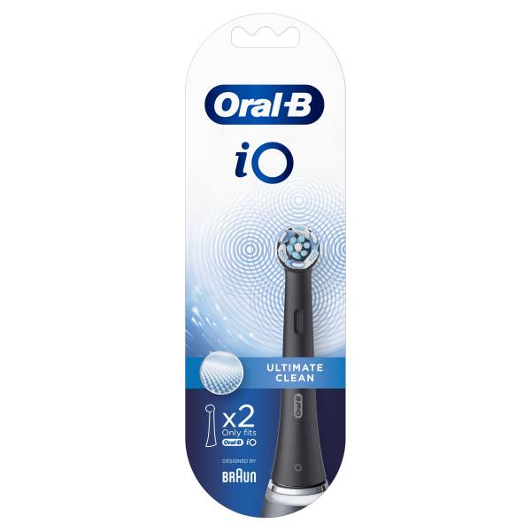 Oral-B iO Ultimate Clean Opzetborstels Zwart 2 Stuks