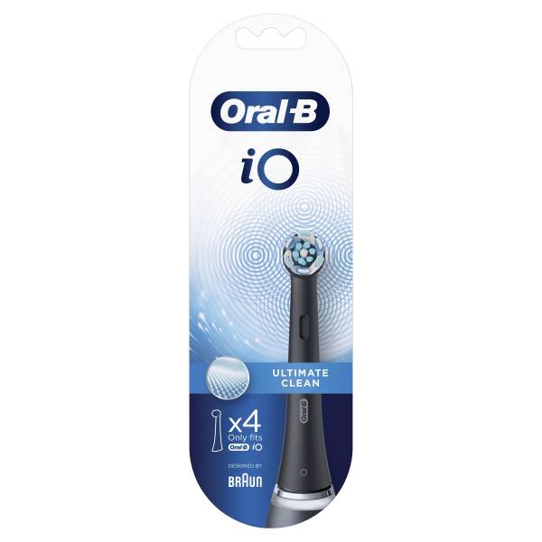 Oral-B iO Ultimate Clean Opzetborstels Zwart 4 Stuks
