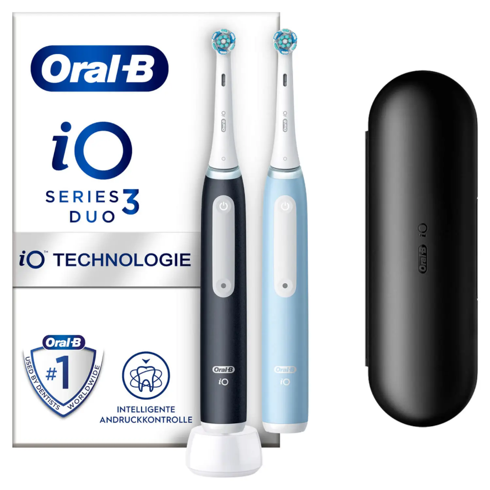 Oral-B Elektrische tandenborstel iO 3 Duo Black/Blue Electrische tandenborstel