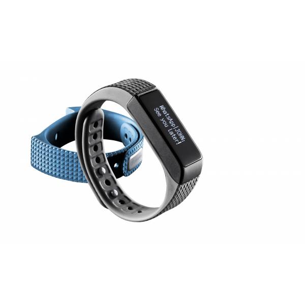 Fitness tracker touchscreen BT blauw 