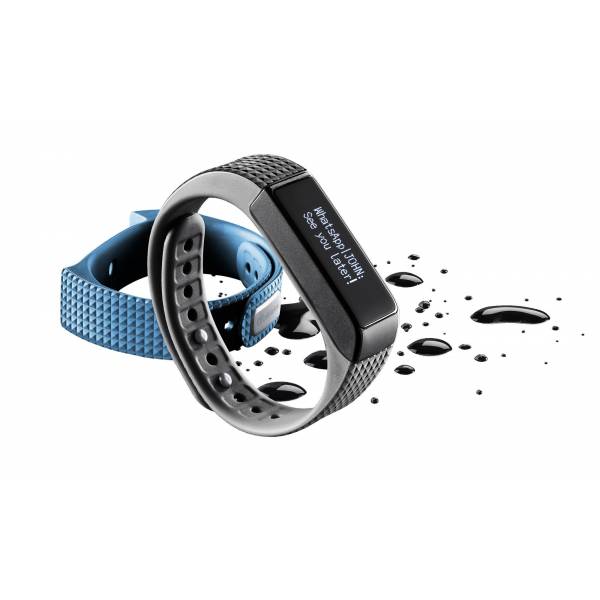 Fitness tracker touchscreen BT blauw 