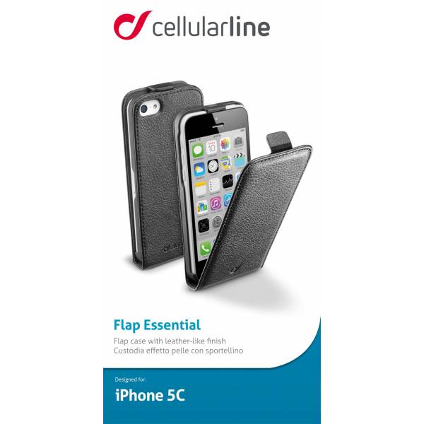iPhone 5c tasje flap essential zwart 