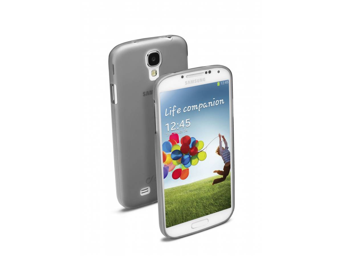 Parasiet zwaard metriek Samsung Galaxy S4 hoesje soft slim donkergrijs-Cellularline