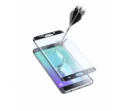 Samsung Galaxy S6 Edge Plus screen protector gehard glas gebogen zwart Cellularline