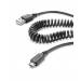 Cellularline Data kabel micro-usb opgerold zwart Cellularline Data kabel micro-usb opgerold zwart