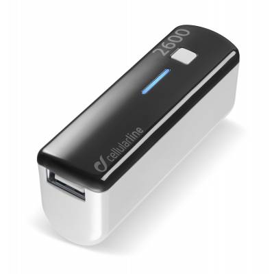 Chargeur portable usb pocket 2600mAh noir Cellularline