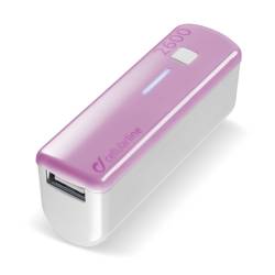 Draagbare lader usb pocket 2600mAh roze 