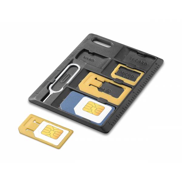 Cellularline GSM Accessoires Sim adaptor kit  nanosim microsim sim TF zwart