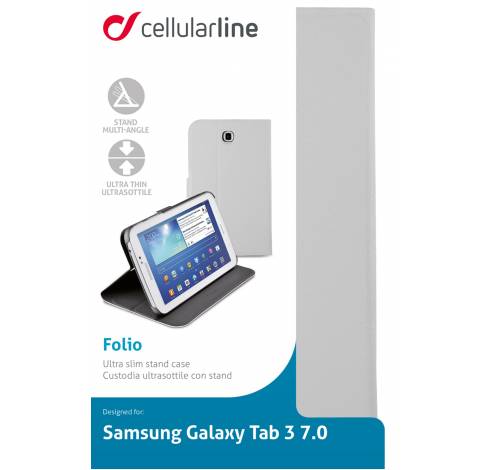 Samsung Galaxy Tab 3 7.0 tasje slim stand wit  Cellularline