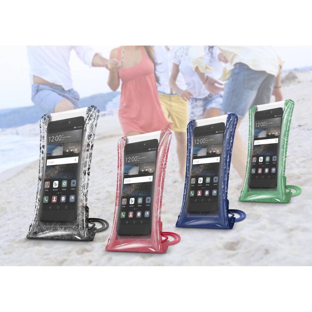 Cellularline Smartphonehoesje Voyager spatdicht hoesje groen