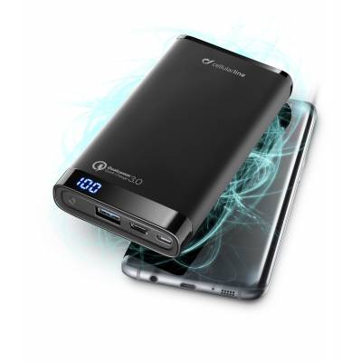 Chargeur portable dual usb/usb-c Qualcomm 3.0 12.000mAh noir Cellularline