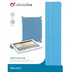 Cellularline iPad 4/3/2 hoesje smart grip blauw 