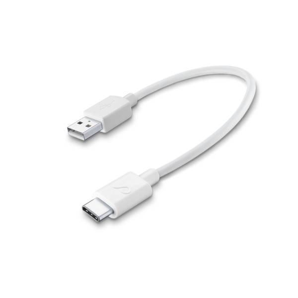 Cellularline USB-kabel Usb kabel usb-a naar usb-c 15cm wit