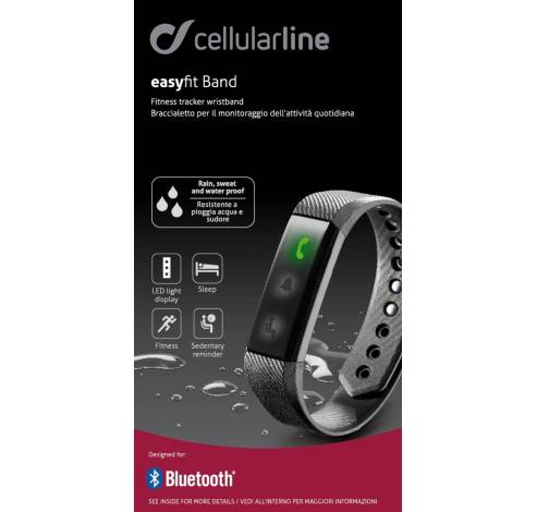 Fitness tracker BT easy fit band zwart  Cellularline