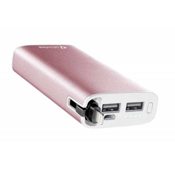 Cellularline Powerbank UD draagbare lader usb 6700 mAh Apple roze