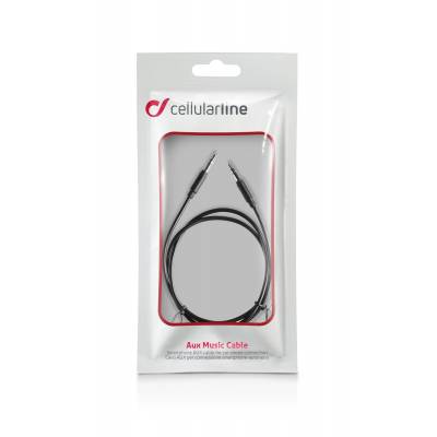 CLB Aux kabel 1m zwart Cellularline