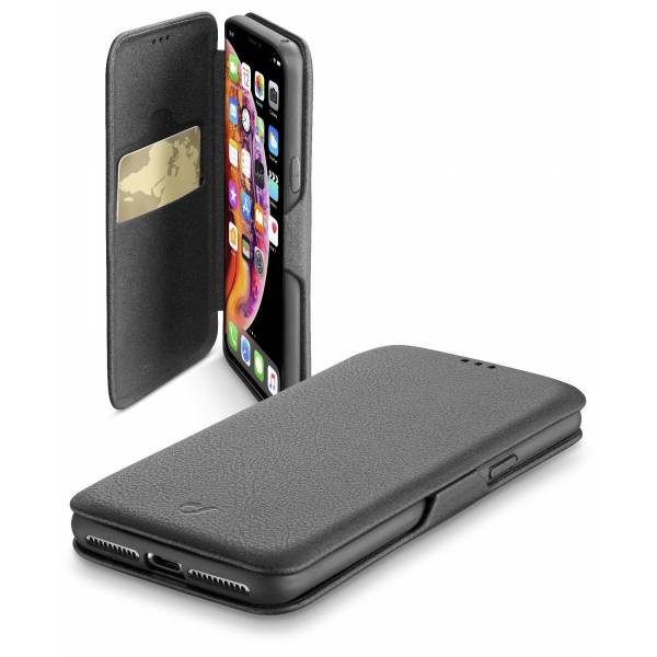 Cellularline Smartphonehoesje iPhone Xs Max hoesje book clutch zwart