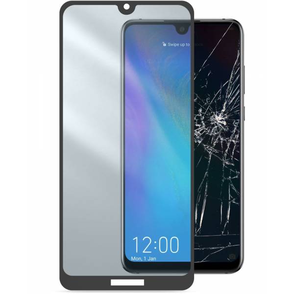 Huawei Y7 (2019) SP gehard glas capsule zwart 