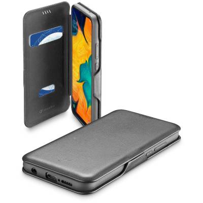 Samsung Galaxy A40 housse book clutch noir Cellularline