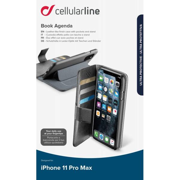 iPhone 11 Pro Max hoesje book agenda zwart 