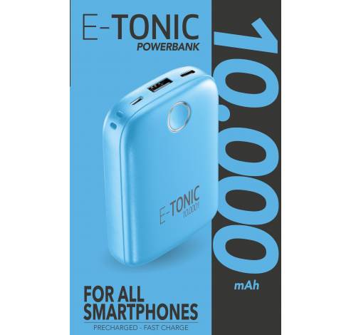Draagbare lader e-tonic 10000mAh blauw  Cellularline
