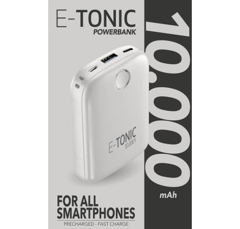Draagbare lader e-tonic 10000mAh wit  Cellularline