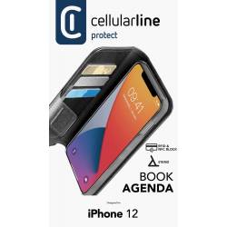 Cellularline iPhone 12 Mini hoesje book agenda zwart