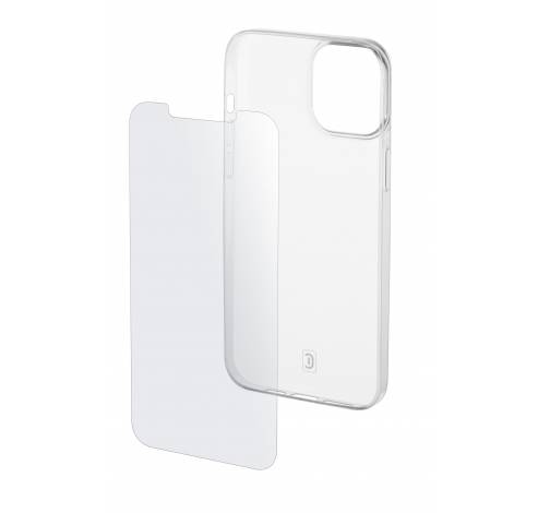iPhone 13 Mini starter kit housse transparante prot. d'écran  Cellularline