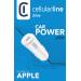 Cellularline Autolader 20W usb-c Apple wit Cellularline Autolader 20W usb-c Apple wit