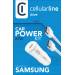 Cellularline Autolader kit 25W usb-c naar usb-c super fast charge wit