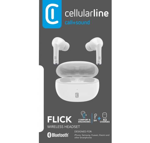 Flick in-ear HPH BT TWS wit  Cellularline