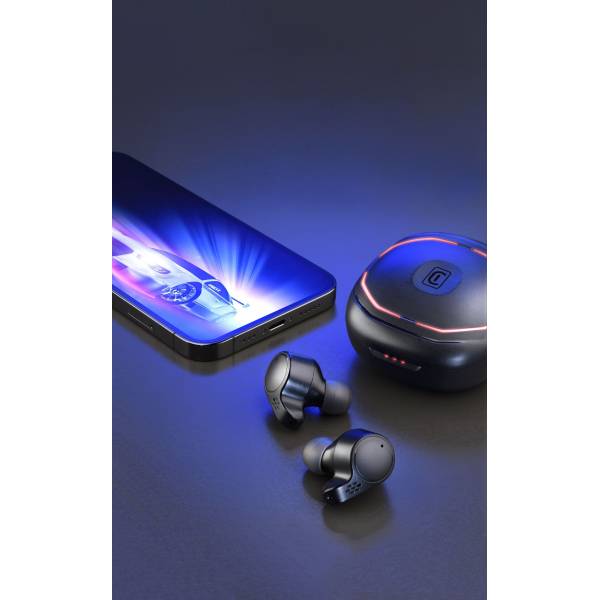 Cellularline Defy in-ear HPH BT TWS gaming zwart