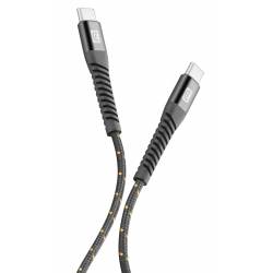 Usb kabel kevlar usb-c naar usb-c 2 m zwart 