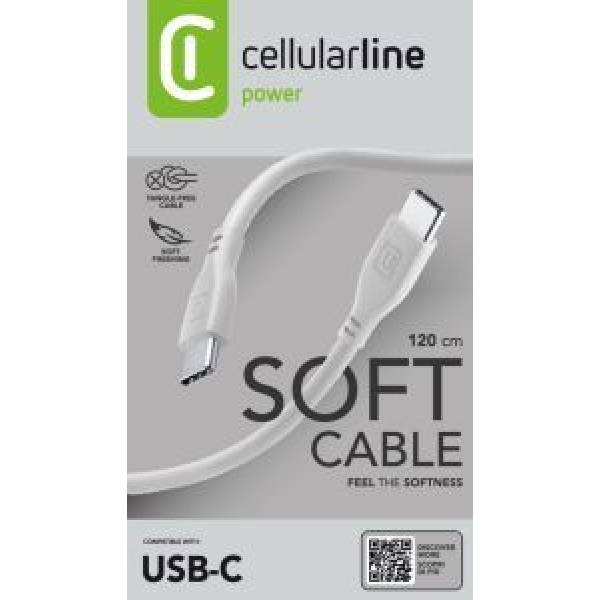 Soft kabel USB-C naar USB-C 12m grijs 
