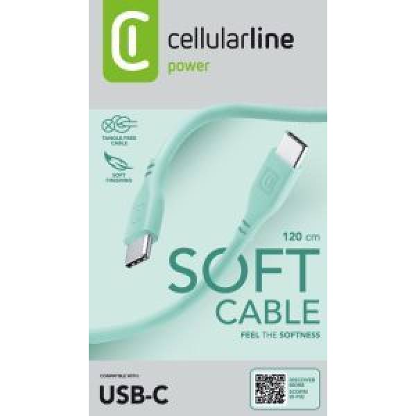 Soft kabel USB-C naar USB-C 12m groen 