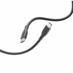 Soft kabel USB-C naar USB-C 12m zwart 