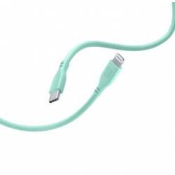 Soft kabel USB-C naar Lightning 12m groen 