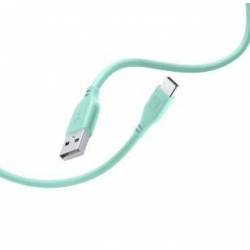 Soft kabel USB-A naar USB-C 12m groen 