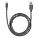 Soft kabel USB-A naar Lightning 12m zwart 