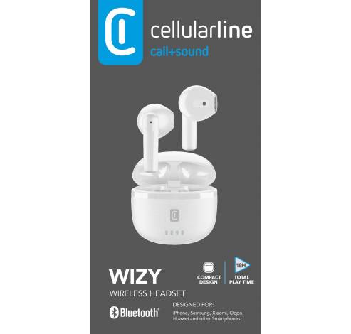 Wizy in-ear BT TWS wit  Cellularline