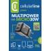 Cellularline Reislader 30W GaN multipower micro USB-A + USB-C PD zwart Cellularline Reislader 30W GaN multipower micro USB-A + USB-C PD zwart