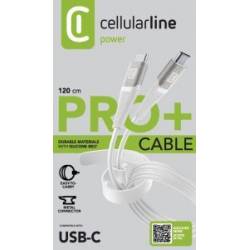 Pro+ kabel USB-C naar USB-C 12m wit Cellularline