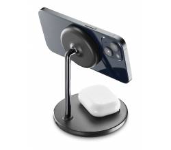 Draadloze lader Mag Duo 2 in 1 zwart Cellularline