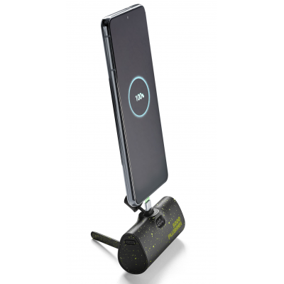 Plugger Powerbank zonder kabel 5000MAh 20W PD USB-C Zwart  Cellularline