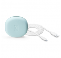 CELLULARLINE LAAD- EN DATAKABEL USB-A NAAR LIGHTNING MET BUIDEL BLAUW (USBDATABAGMFIB) 