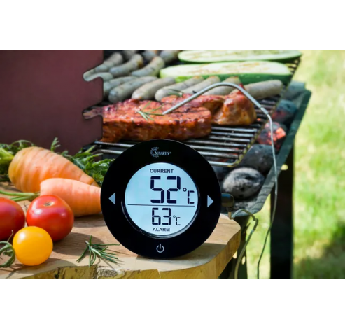 Thermomètre de ménage et barbecue digital noir  Sunartis