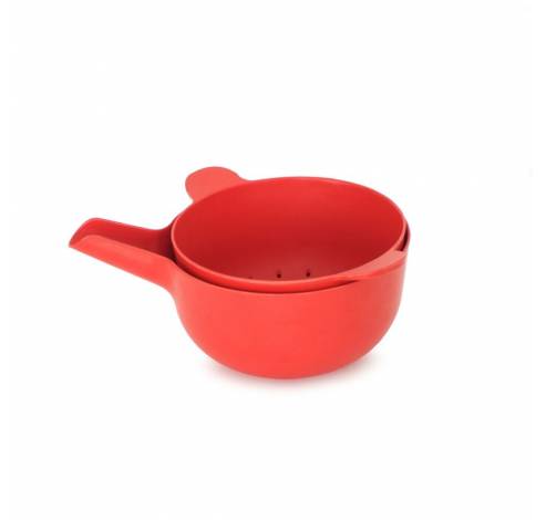 Pronto Small Handy Bowl & Colander Set tomato  Biobu by Ekobo