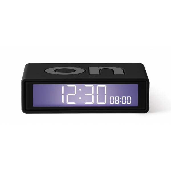 Flip+ Travel Clock Omkeerbare wekker Zwart 