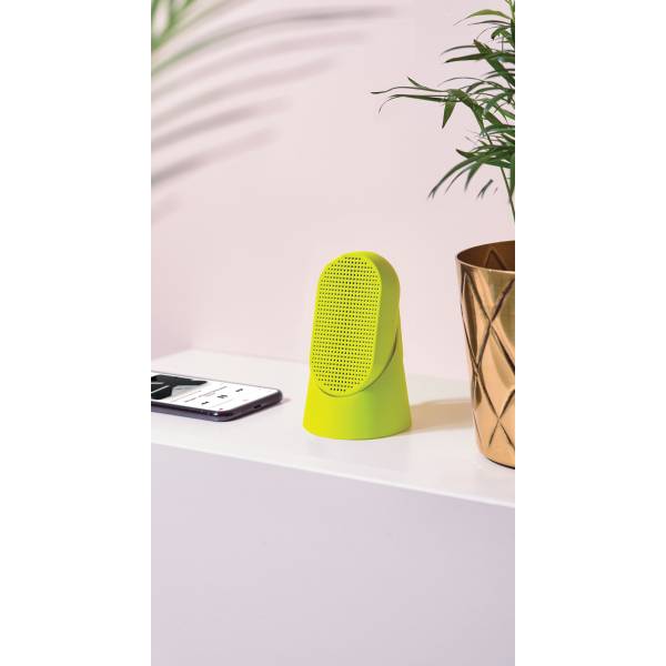 Mino T Bluetooth speaker met karabijnhaak Fluo geel 